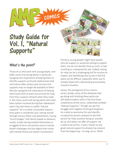 Cover of the AMP Comics Volume 1 study guide