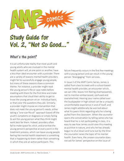 Cover of the AMP Comics Volume 2 study guide