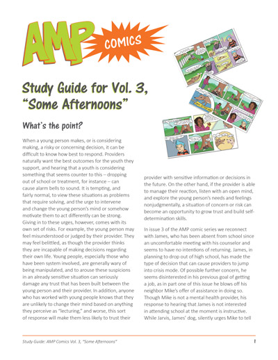 Cover of the AMP Comics Volume 3 study guide